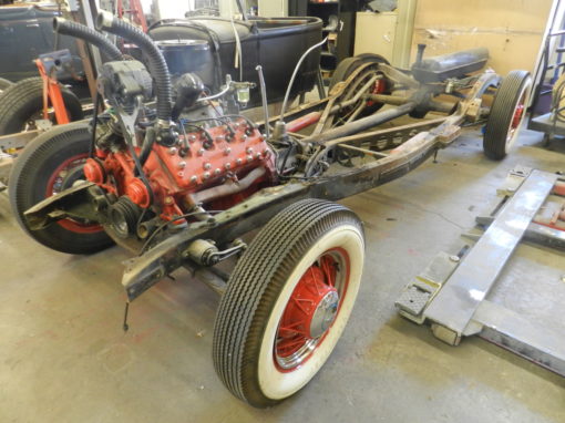 1935 Ford Rolling Chassis/Vintage Flathead V8 – CALL FOR PRICE
